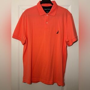 Nautica Men's Bright Orange Polo Shirt